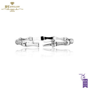 White Gold Bone Design With Diamond Bracelet-1.16 ct-15284