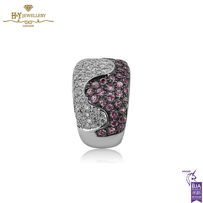 White Gold Round Cut Tourmaline Diamond Ring - 2.61ct-14045