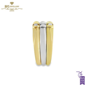 Multi Color Gold Brilliant Cut Diamond Ring - 0.10ct-14287