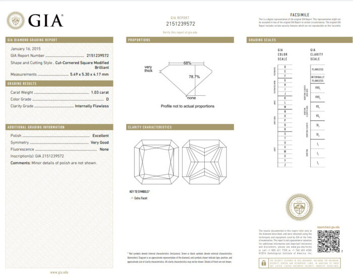 White Gold Square & Round Brilliant Cut Diamond Ring - 1.44ct-10788