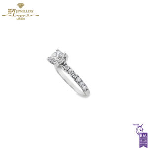 White Gold Square & Round Brilliant Cut Diamond Ring - 1.44ct-13980