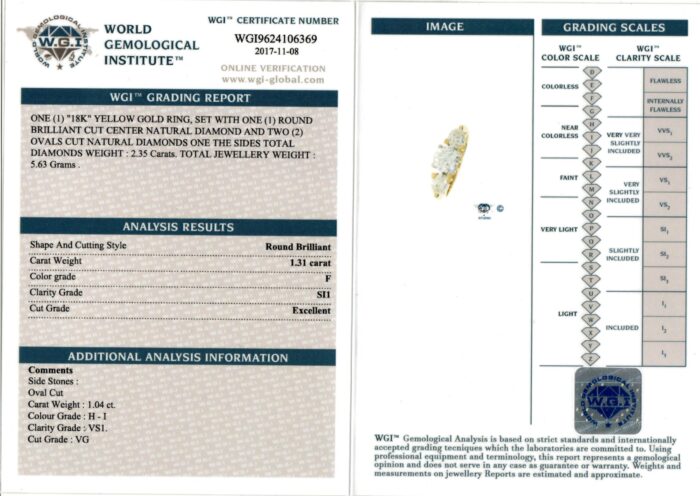 Yellow & White Gold Round & Oval Cut Diamond Ring - 2.35ct-10849