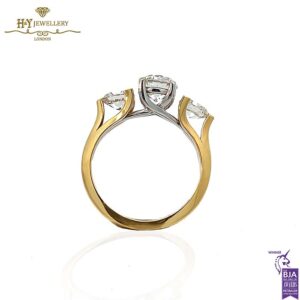 Yellow & White Gold Round & Oval Cut Diamond Ring - 2.35ct-17714