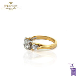 Yellow & White Gold Round & Oval Cut Diamond Ring - 2.35ct-17716