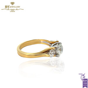 Yellow & White Gold Round & Oval Cut Diamond Ring - 2.35ct-17717