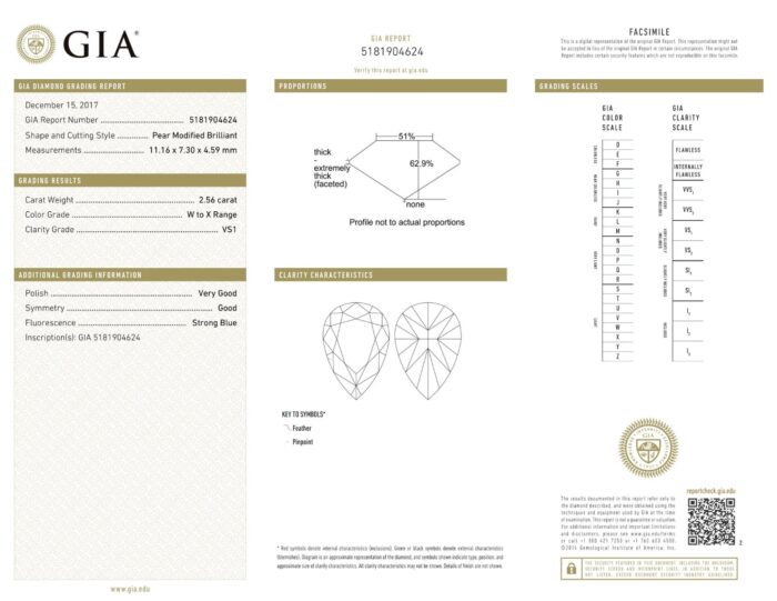 White Gold Pear Cut Yellow Diamond & Half Moon Cut Diamond Ring - 3.17ct-9655