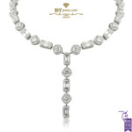 White Gold Mixed Cut Diamond Necklace - 24.09ct-0