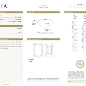 White Gold Emerald Cut Diamond Ring - 3.13ct-13843