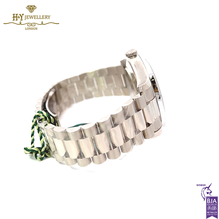 Rolex Day-Date White Gold with Aftermarket Diamond & Sapphires - ref 218239-15755