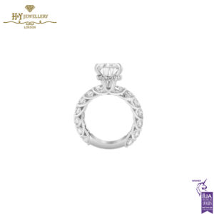 White Gold Pear Cut & Brilliant Cut Diamond Ring - 6.65ct-13946