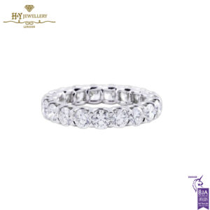 White Gold Brilliant Cut Diamond Full Eternity Ring - 2.84ct-0