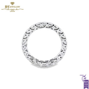White Gold Brilliant Cut Diamond Full Eternity Ring - 2.38ct-13960