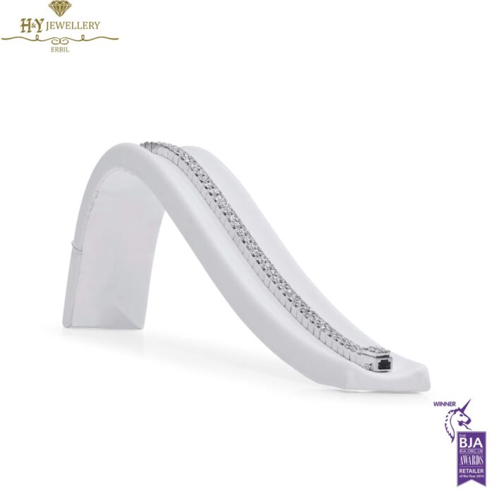 White Gold Emerald Cut Diamond Tennis Bracelet - 6.29ct -9435