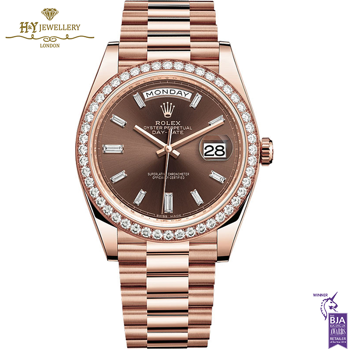 Rolex Day-Date Rose Gold with Factory Diamonds- ref 228345RBR-0