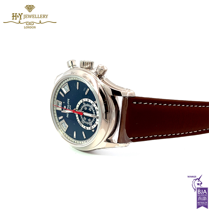 Patek Philippe Complications Annual Calendar Flyback Chronograph White Gold {DISCONTINUED} - ref 5960/01G-001-16059
