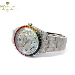 Rolex Datejust Stainless Steel Aftermarket Diamonds & Gemstones - ref 126300-12231