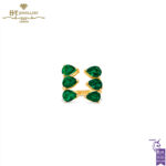 House Of Meraki Sage Yellow Gold Natural Zambian Emeralds Handcrafted Ring - 2.07ct-0
