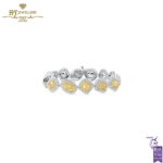 White Gold Mix Cut Fancy Light Yellow & Colorless Diamond Bracelet - 15.52ct-0