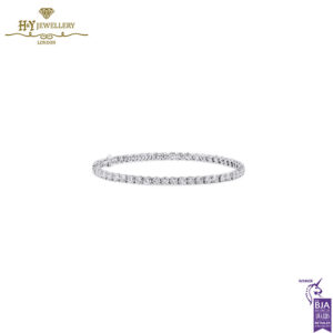 White Gold Brilliant Cut Diamond Tennis Bracelet - 6.03ct-0