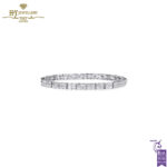 White Gold Baguette Cut Diamond Tennis Bracelet - 8.00ct-0