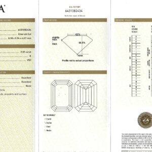 White Gold Emerald Cut & Trapeze Cut Diamond Ring - 2.32ct -11464
