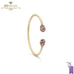 Fabergé Emotion Yellow Gold Multicoloured Gemstone Open Bracelet-0