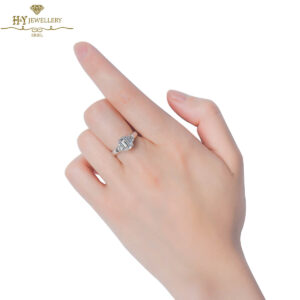 White Gold Emerald Cut & Epaulette Cut Diamond Ring - 2.48ct-10378