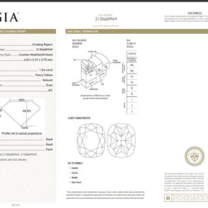 White Gold Cushion Cut Fancy Yellow & Round Cut White Diamond Ring - 2.27ct -10779