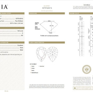 White Gold Pear Cut & Brilliant Cut Diamond Ring - 1.60 ct-10775