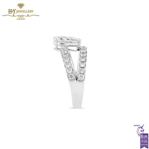 White Gold Pear Cut & Brilliant Cut Diamond Ring - 1.60 ct-14715