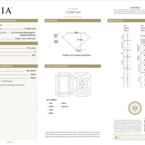 White Gold Rectangular & Round Brilliant Cut Diamond Ring - 1.53ct -10794
