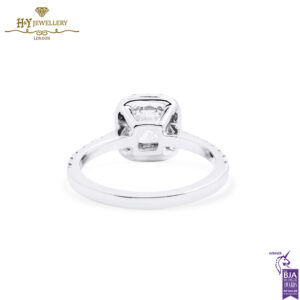 White Gold Rectangular & Round Brilliant Cut Diamond Ring - 1.53ct -14039