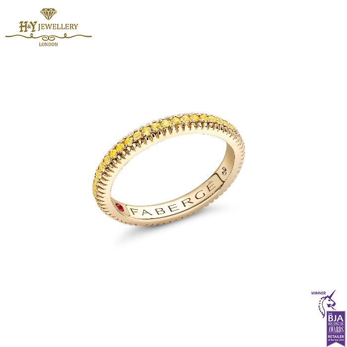 Fabergé Colours of Love Yellow Gold Yellow Sapphire Fluted Eternity Ring-0