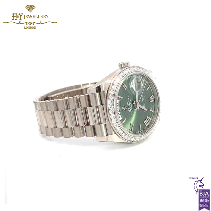 Rolex Day-Date Olive Green Dial White Gold - ref 228349RBR-15721