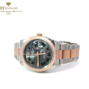 Rolex Datejust Rose Gold & Steel "Wimbledon" Slate Roman Dial - ref 126231-12178