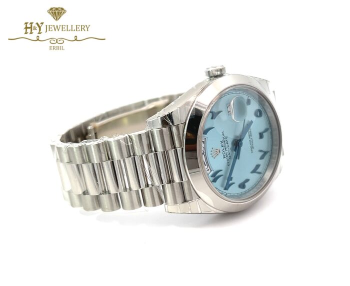 Rolex Day-Date Platinum Arabic Numerals { DISCONTINUED } - ref 228206-12080