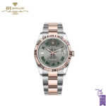 Rolex Datejust Rose Gold & Steel "Wimbledon" Slate Roman Dial - ref 126231-0