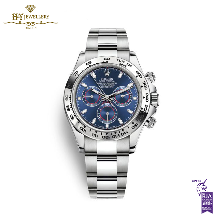 Rolex Cosmograph Daytona White Gold Blue Dial - ref 116509-0