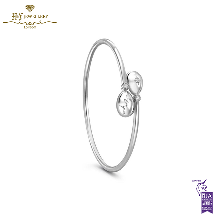 Fabergé Essence White Gold I Love You Crossover Bracelet -0