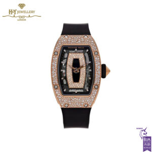 Richard Mille Ladies' Rose Gold Onyx Snow Diamond Setting - ref RM07-01 -0