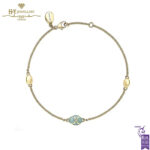 Fabergé Heritage Yellow Gold Diamond & Turquoise Guilloché Enamel Chain Bracelet-0