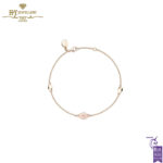 Fabergé Heritage Rose Gold Diamond & Pink Guilloché Enamel Chain Bracelet-0