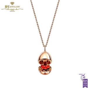 Fabergé Essence Rose Gold Ruby Set Rose Surprise Locket-15399
