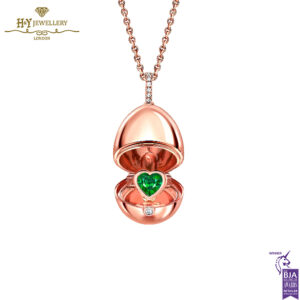 Fabergé Essence Rose Gold Emerald Heart Surprise Locket-0