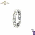 White Gold Brilliant Cut Diamond Full Eternity Ring - 4.86ct-0