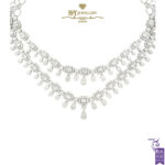 White Gold 2 Layers Square Shape Diamond Set - 23.76ct-0