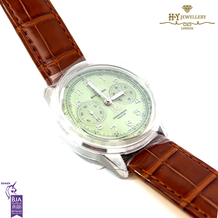 Breitling Premier B09 Chronograph Pistachio Green Stainless Steel - ref AB0930D31L1P1-15584