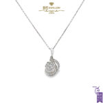 White Gold Brilliant Cut Diamond Pendant - 0.35ct-0
