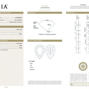 White Gold Pear Cut & Brilliant Cut Diamond Ring - 9.55ct-12507