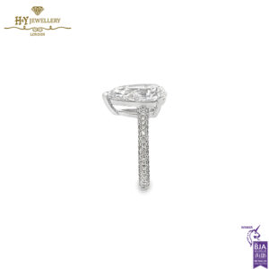 White Gold Pear Cut & Brilliant Cut Diamond Ring - 9.55ct-13941